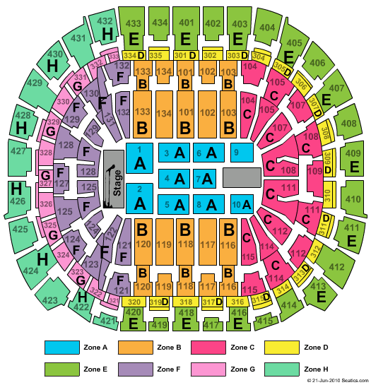 Amerant Bank Arena End Stage Zone Seating Chart